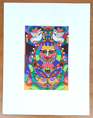 Joanne Zucco Berneche "Two Doves" Acrylic Art 17.75" x 22.75" Unframed Original